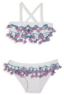 Pilyq Little Girl's & Girl's Tassel Detailed Two-Piece Bikini
