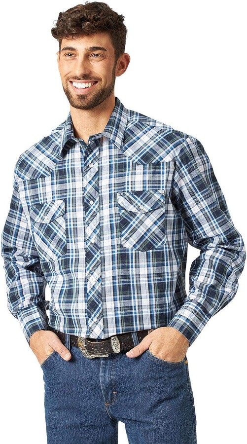 Wrangler Men's Assorted Long Sleeve Western Shirt Big and Tall ShopStyle