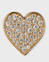 Thumbnail for your product : Sydney Evan Anniversary Diamond Single Heart Stud Earring