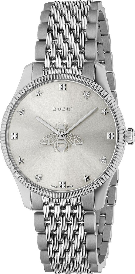 Gucci Bee Watch in Metallic Silver