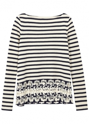 Thakoon Striped knitted cotton jumper