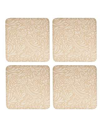 Denby Monsoon Lucille Gold 4 X Coasters