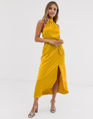 miss selfridge yellow dress