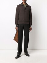 Thumbnail for your product : Tom Ford Ribbed-Knit Zip-Fastening Jumper