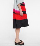 Thumbnail for your product : Dries Van Noten Striped satin midi dress