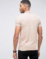Thumbnail for your product : ASOS Muscle Pique Polo Shirt In Beige