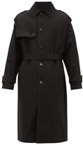 Thumbnail for your product : Versace Belted Cotton Trench Coat - Black