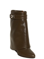 Thumbnail for your product : Givenchy 90mm Shark Lock Leather Wedge Boots