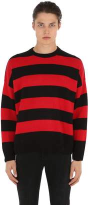 The Kooples Distressed Stripe Cashmere Blend Sweater
