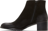 Thumbnail for your product : Studio Pollini Black Distressed Suede Ankle Boots