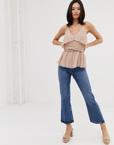 Thumbnail for your product : ASOS DESIGN pleated wrap cami