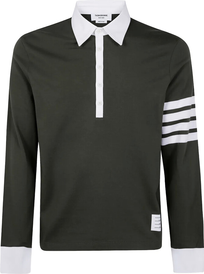 Thom Browne Four-Bar Long-Sleeve T-Shirt