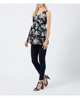 Thumbnail for your product : New Look Maternity Black Sleeveless Floral Print Wrap Blouse