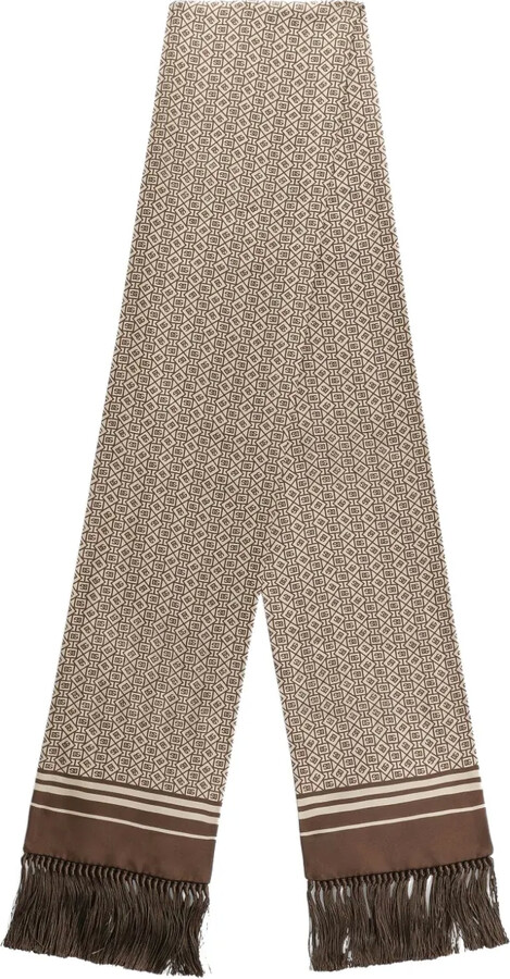 Dolce & Gabbana Geometric-Pattern Fringed Scarf