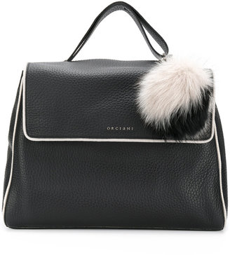 Orciani fur charm tote