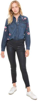 Juicy Couture Coated Denim Back Lace-Up Jegging