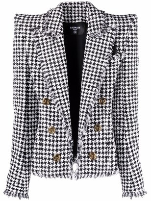 balmain blazer white