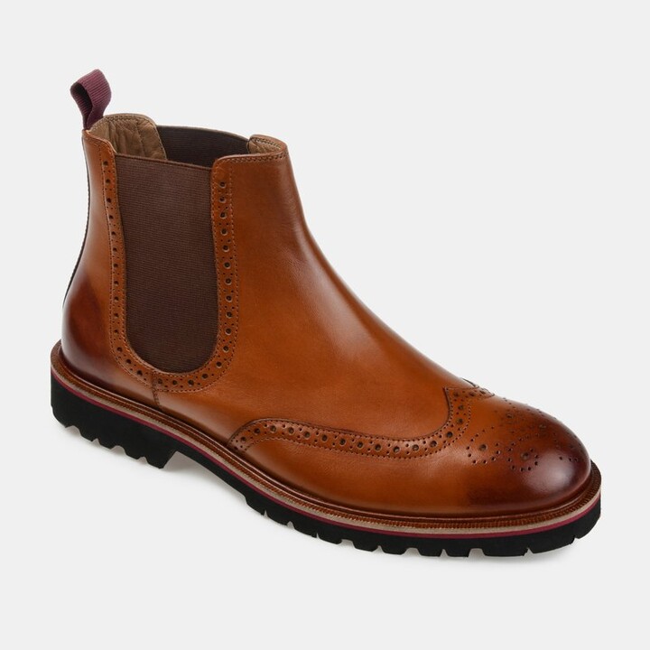 Cotswold Cirencester Brogue Chelsea Mens Leather Wing Tip Slip On Boots 