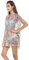 Thumbnail for your product : Red Carter Ethnic Patch Poncho Cover Up