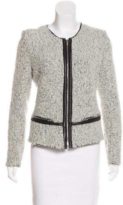 IRO Textured Leather-Trimmed Jacket