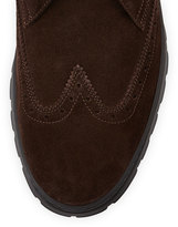 Thumbnail for your product : Ferragamo Parker Suede Wing-Tip Boot, Brown