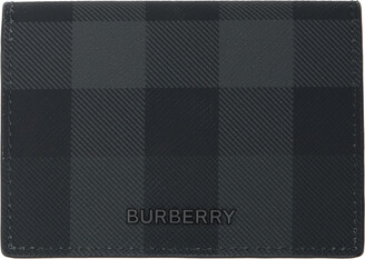 Charcoal Check Leather Bifold Wallet