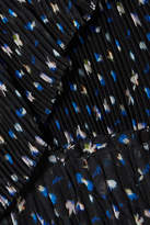 Thumbnail for your product : Jason Wu Collection - Cutout Floral-print Plissé-georgette Dress - Black
