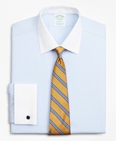 Thumbnail for your product : Brooks Brothers Stretch Milano Slim Fit Dress Shirt, Non-Iron Contrast Pinpoint Ainsley Collar French Cuff