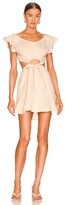 Thumbnail for your product : Marissa Webb Kaia Linen Bland Cut Out Mini Dress