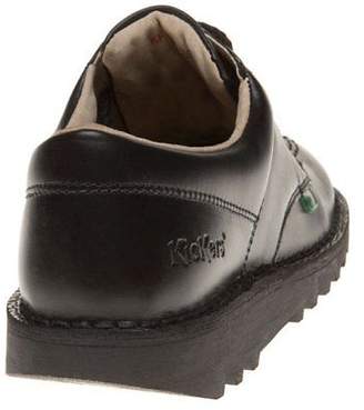 Kickers New Boys Black Kick Lo Core Leather Shoes Lace Up