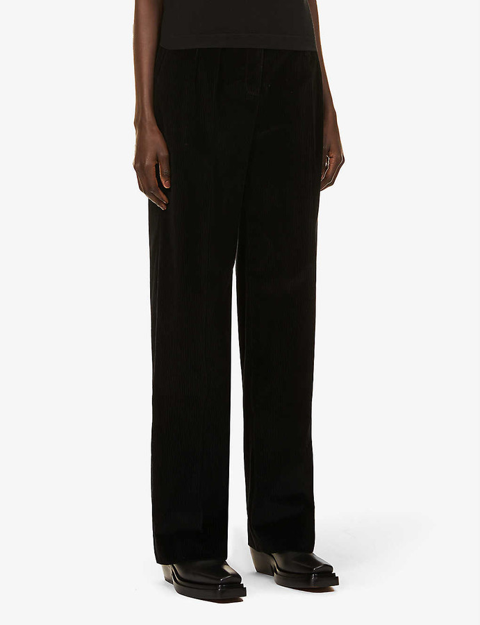 The Row Chandler flared high-rise corduroy trousers - ShopStyle Wide ...
