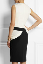 Thumbnail for your product : Alexander McQueen Two-tone stretch-jersey dress