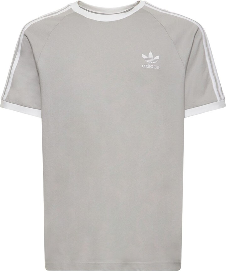 Adidas Originals Stripes T Shirt Grey | islamiyyat.com