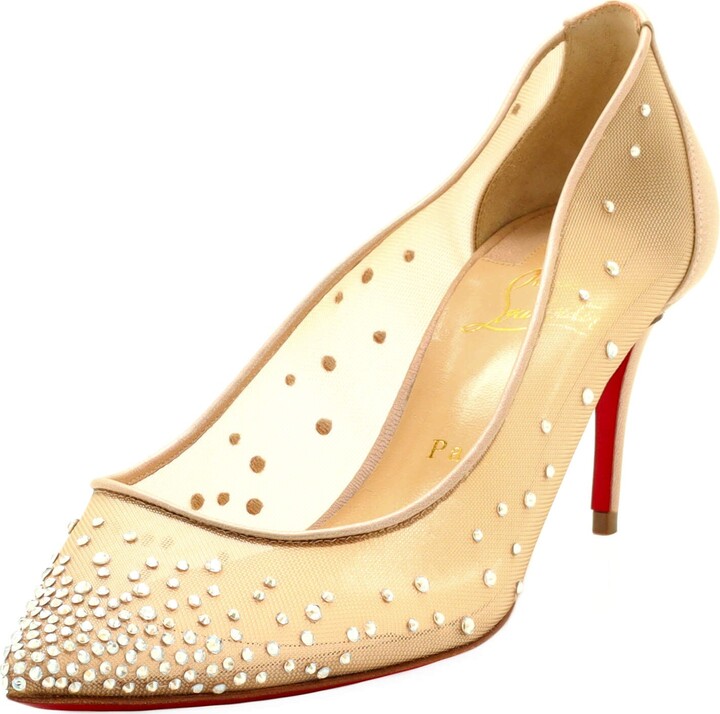 Christian Louboutin Follies Strass 100 Version Cassis Glitter - Women Shoes  -, ModeSens