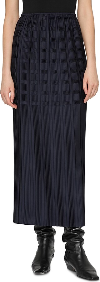 Lafayette 148 New York Basketweave Plisse Skirt