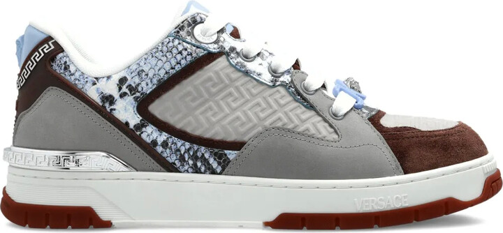 Versace Greca snakeskin-effect sneakers