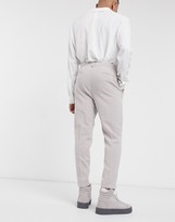Thumbnail for your product : ASOS DESIGN tapered smart trouser in cross hatch