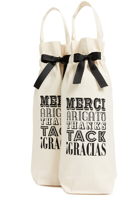 Bag-all Set of 2 Merci! Wine Bags