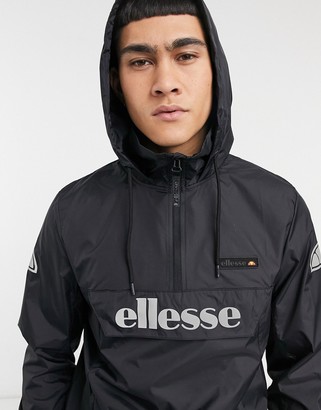 Ellesse Ion overhead jacket with reflective logo in black - ShopStyle
