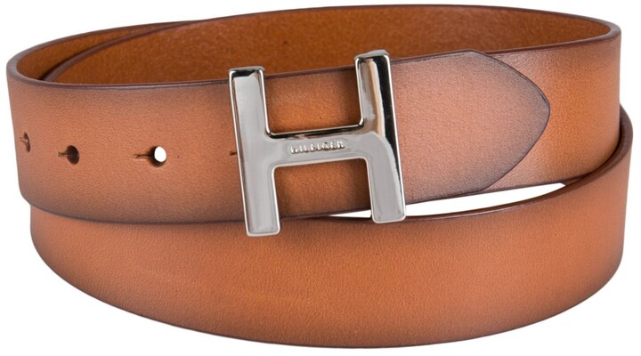 Tommy Hilfiger leather belt with studs - ShopStyle