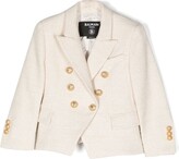 Thumbnail for your product : Balmain Kids Virgin Wool Double-Breasted Blazer