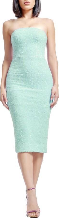 Dress the Population Viviana Sequin Strapless Sheath Dress