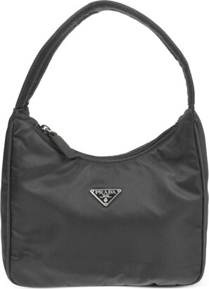 Prada Pre-owned 1990s Triangle Logo Handbag - Black