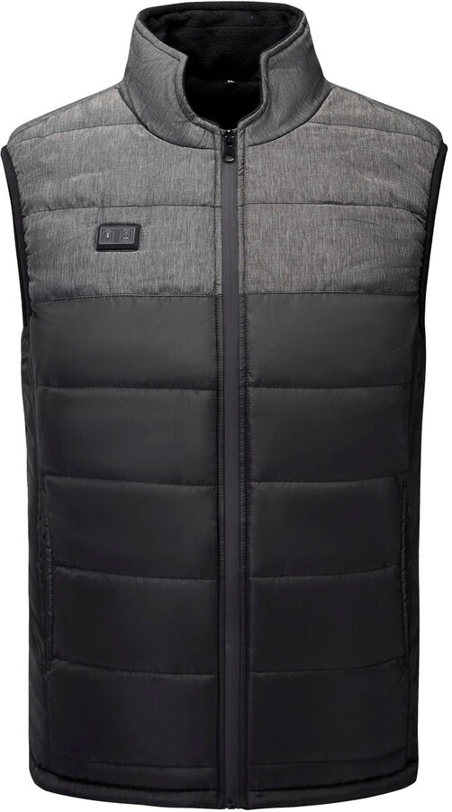 Fossean Mens Heated Gilet with Power Pack Included Mens Padded Jacket Puffer Coat Mens Thermal