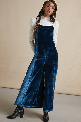 yellow velvet jumpsuit