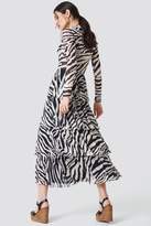 Thumbnail for your product : NA-KD Na Kd Mesh Layered Dress Zebra