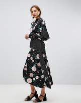 Thumbnail for your product : ASOS Tall TALL Mixed Print Deconstructed Tea Dress with Open Back