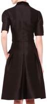 Thumbnail for your product : Carolina Herrera Flared Doupioni Shirtdress, Black
