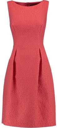 Lela Rose Betsy Wool-Blend Matelassé Mini Dress