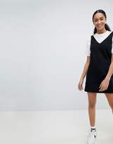 Thumbnail for your product : Noisy May mini denim pinafore dress in black